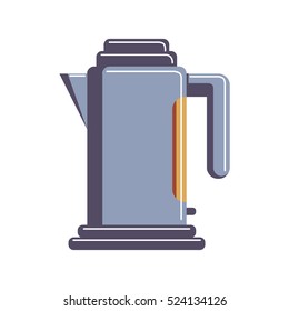 Isolated kettle on white background. Device for hot water.