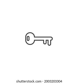 isolated key sign icon, vector illustration