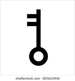 Isolated key vector icon on white background. vector illustration. eps 10