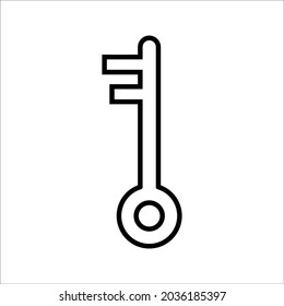 Isolated key vector icon on white background. vector illustration. eps 10