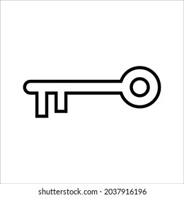 Isolated key vector icon on white background. vector illustration. eps 10
