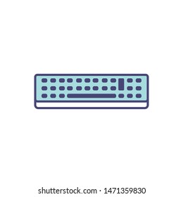 The isolated keyboard icon in flat style
