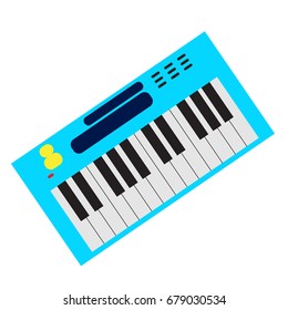 Isolated keyboard instrument on a white background, Vector illustration
