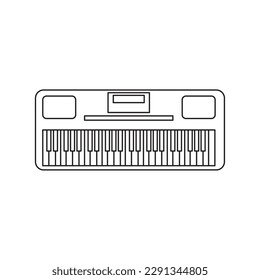 Isolated keyboard musical instrument icon Flat design Vector