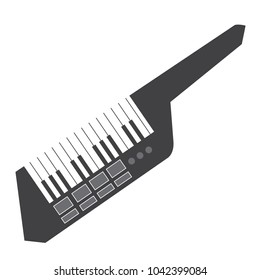 Isolated keytar icon. Musical instrument