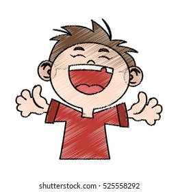 Isolated kid cartoon design