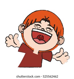 Isolated kid cartoon design