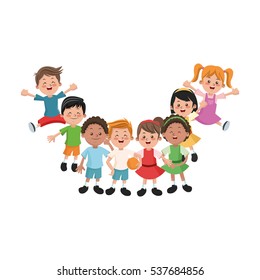 Isolated kids cartoons design