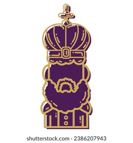 Isolated king icon Royalty icon Vector