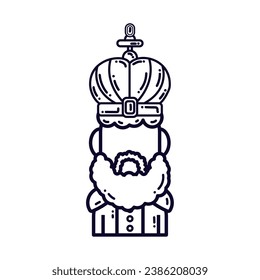 Icono de icono de realeza aislado Vector