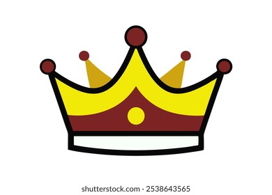 Ilustración vectorial de la Corona del Rey Aislada 