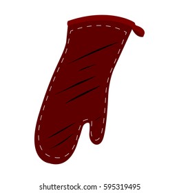Isolated kitchen gloves on a white background, Vector illustration