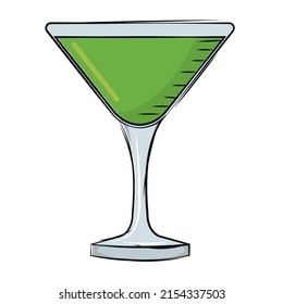 Isolated kiwi cocktail vector illustration