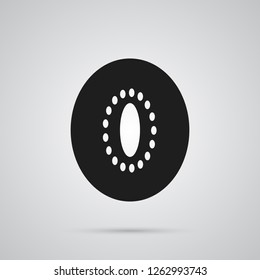 Isolated kiwi icon symbol on clean background. Vector exotic fruit element in trendy style.