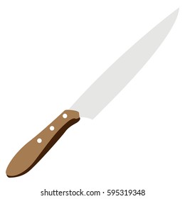 Isolated knife icon on a white background, Vector illustration