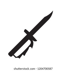 Isolated knife silhouette icon. Vector illustration design