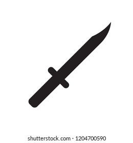 Isolated knife silhouette icon. Vector illustration design