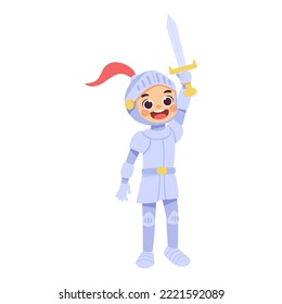 Isolated Knight Costume Vector Illustration