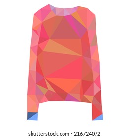 Isolated knitted jersey sweater