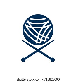 Isolated Knitting Icon Symbol On Clean Background. Vector Yarn Element In Trendy Style.