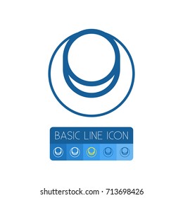 Isolated Knob Outline. Click Vector Element Can Be Used For Click, Knob, Power Design Concept.