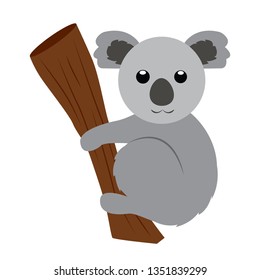 isolated koala face