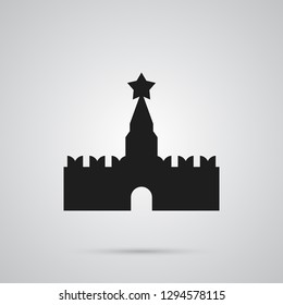 Isolated kremlin icon symbol on clean background. Vector moscow element in trendy style.