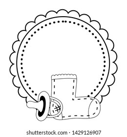 Isolated label for baby shower design