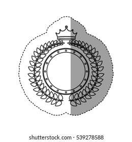 Isolated label with crown design