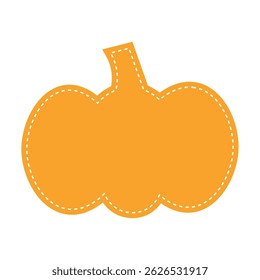 Isolated label with a halloween pumpkin shape Vector illustration