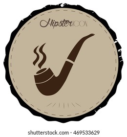 Isolated label with a hipster icon, Vector illustration