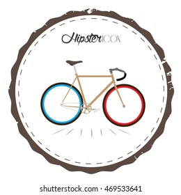 Isolated label with a hipster icon, Vector illustration