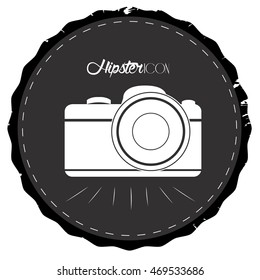 Isolated label with a hipster icon, Vector illustration