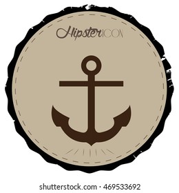 Isolated label with a hipster icon, Vector illustration