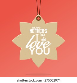 Isolated label for mother's day. Vector illustration