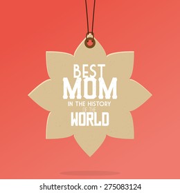 Isolated label for mother's day. Vector illustration