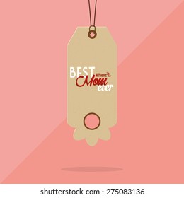 Isolated label for mother's day. Vector illustration