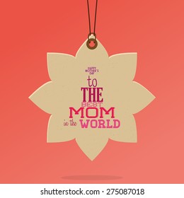 Isolated label for mother's day. Vector illustration