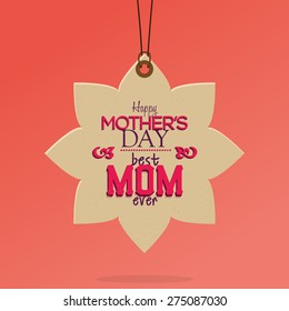 Isolated label for mother's day. Vector illustration