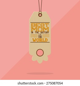 Isolated label for mother's day. Vector illustration