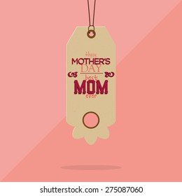 Isolated label for mother's day. Vector illustration