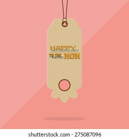 Isolated label for mother's day. Vector illustration