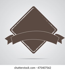 Isolated label on grey background, Vector illustration