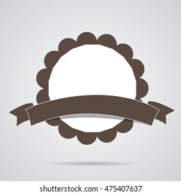 Isolated label on grey background, Vector illustration