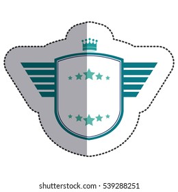 Isolated label and star design