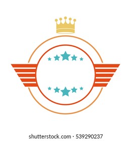 Isolated label and star design