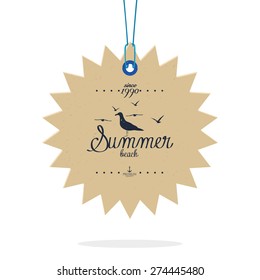 Isolated label for summer holidays. Vector illustration