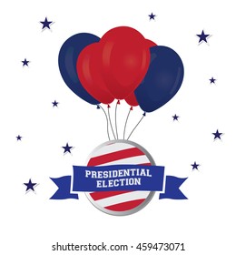 Isolated label with text and balloons, Vector illustration