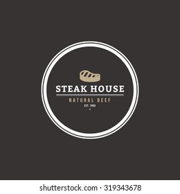 Isolated label with text for barbecue events