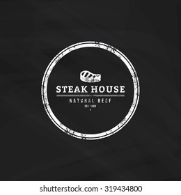 Isolated label with text for barbecue events